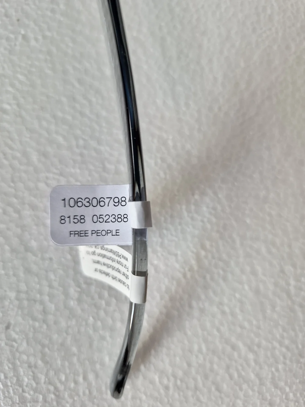 NWT Free People Clear Frame Sunglasses with Dark Gray Lenses